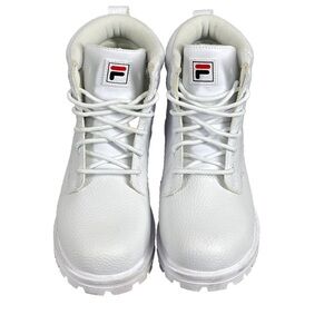 Men's Fila Edgewater 6 Inches White Lug Sole Boots‎ Grunge Y2K Hiking